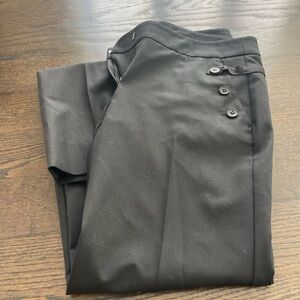 Theory Women’s Black Dress Pants with Side Button Detail